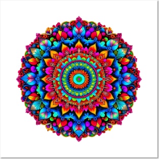 [AI-Art] Gorgeous, Colourful Zen Mandala Posters and Art